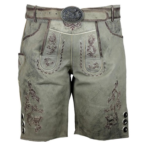 Herren lederhose fabian grau - herren,