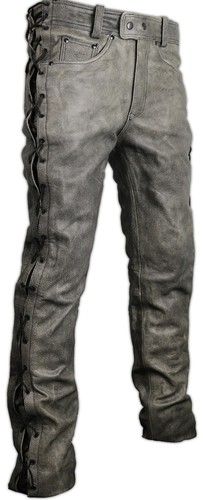 Schnür lederhose biker jeans - schnür,