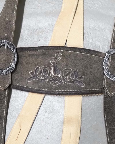 Kurze lederhose braungrau mit - kurze,