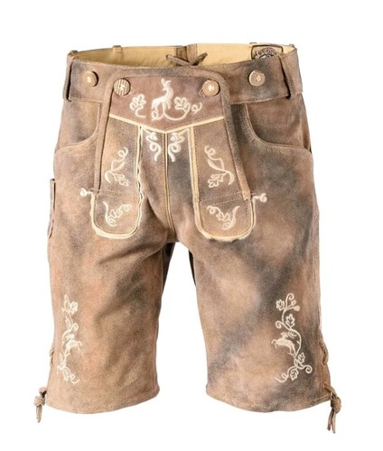 Herren antik edle lederhose - antik,