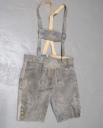 Kurze lederhose hellgrau - kurze,