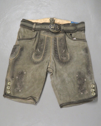 Kurze lederhose hellgrau - kurze,