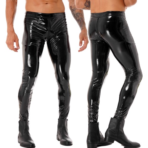 Herren wetlook hose leder - wetlook,