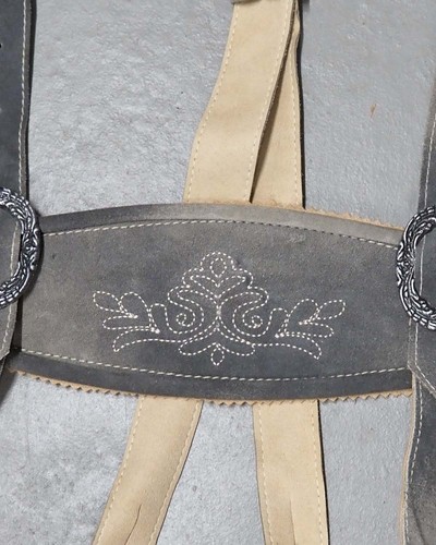 Abverkauf kurze lederhose grau - abverkauf,
